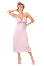 Garš elegants naktskrekls – Jasmine Long, rozā - Image 2