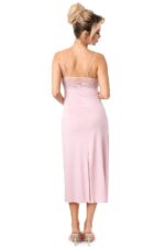 Garš elegants naktskrekls – Jasmine Long, rozā - Image 3